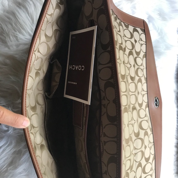 Coach briefcase tan leather vintage - Picture 6 of 7